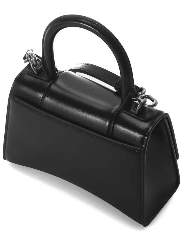 Hourglass XS Glossy Calfskin Tote Bag Black - BALENCIAGA - BALAAN 4