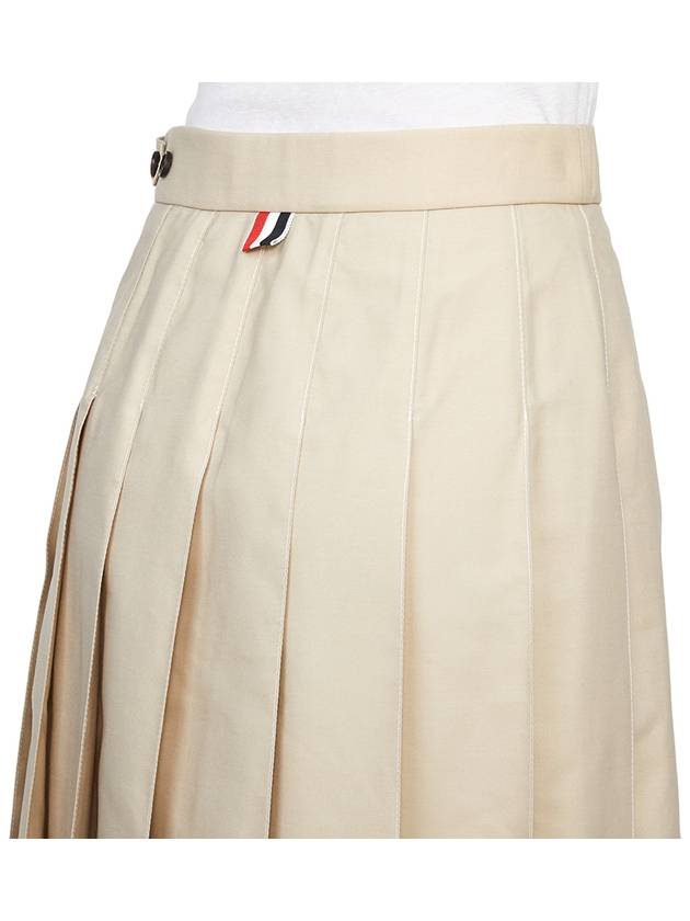 Classic Typewriter Midi Pleated Skirt Khaki - THOM BROWNE - BALAAN 9