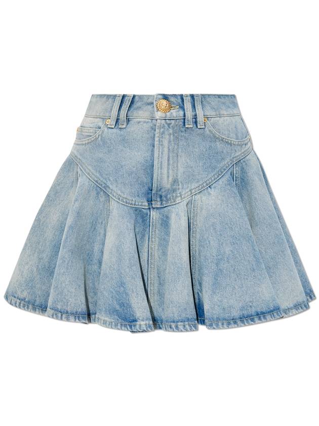 Balmain Denim Skirt, Women's, Blue - BALMAIN - BALAAN 1