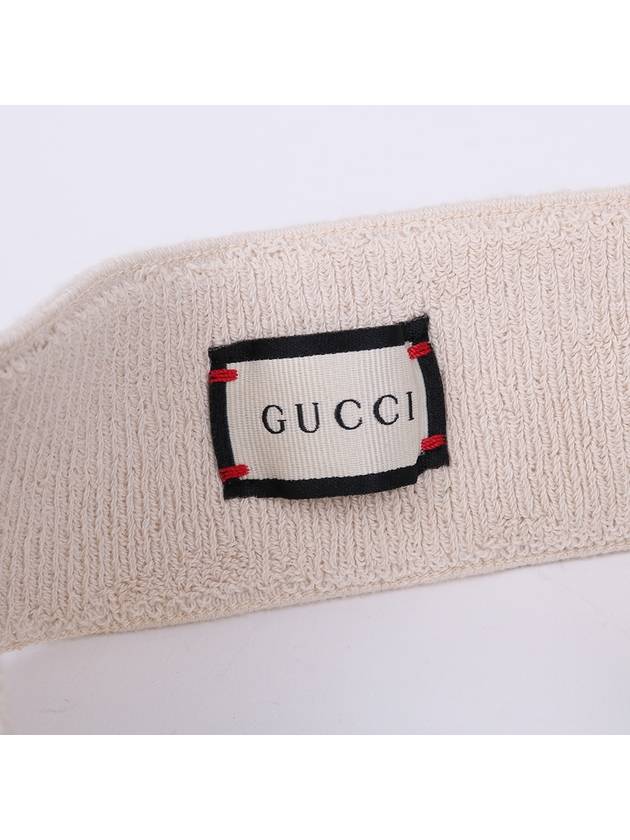 Logo lettering yellow XL sun cap 576251 - GUCCI - BALAAN 6