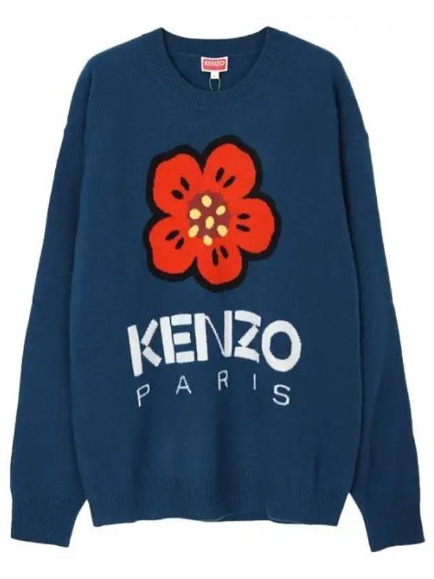 Bokeh Flower Wool Sweater Men s Knit - KENZO - BALAAN 1