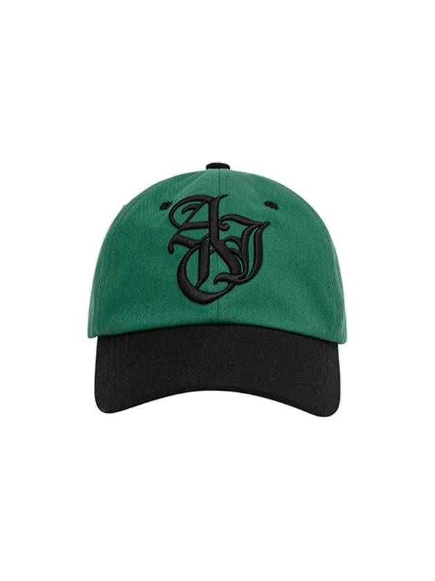 sporty logo color mix ball cap green - AJOBYAJO - BALAAN 2