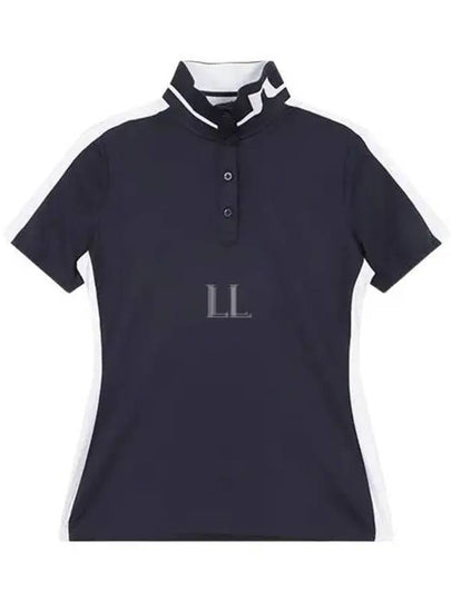 Women's PIP Short Sleeve Polo Shirt Navy - J.LINDEBERG - BALAAN 2