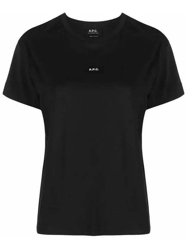 Women's Jade Logo Short Sleeve T-Shirt Black - A.P.C. - BALAAN 1