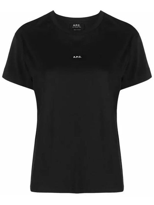 Women's Jade Logo Short Sleeve T-Shirt Black - A.P.C. - BALAAN 1