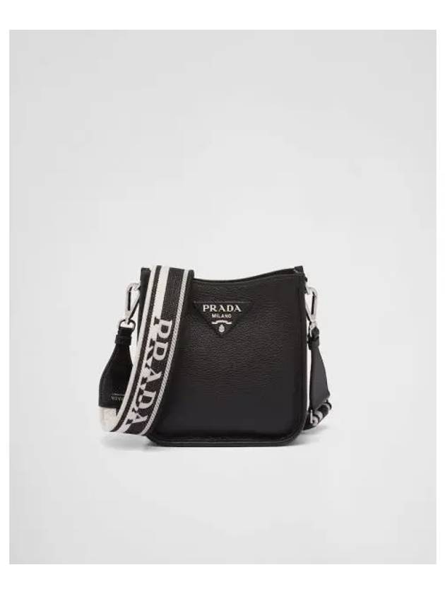 Leather Mini Shoulder Bag Black - PRADA - BALAAN 2