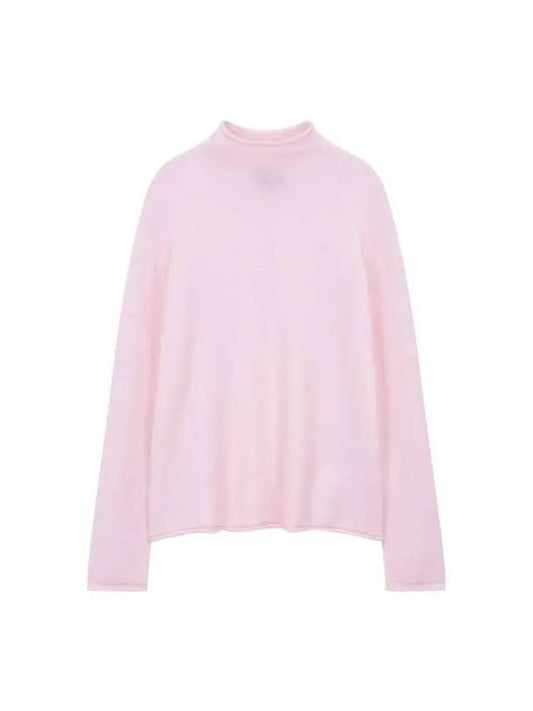 Women s Rolling Hem Cashmere Blend Knit Pink 270648 - EMPORIO ARMANI - BALAAN 1