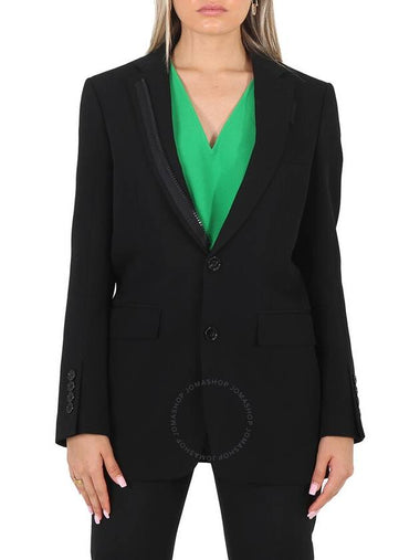 Burberry Ladies Black Tailored Single-Breasted Blazer Jacket, Brand Size 4 (US Size 2) - BURBERRY - BALAAN 1