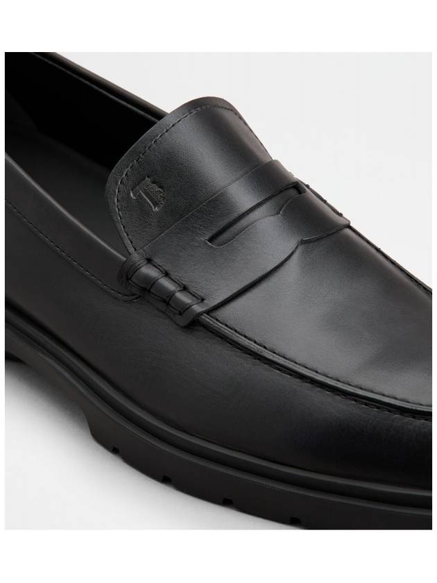 Men's Leather Penny Loafer Black - TOD'S - BALAAN 7