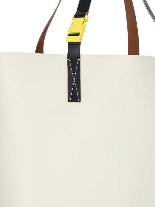 Logo Shopper Tote Bag Black White - MARNI - BALAAN 5