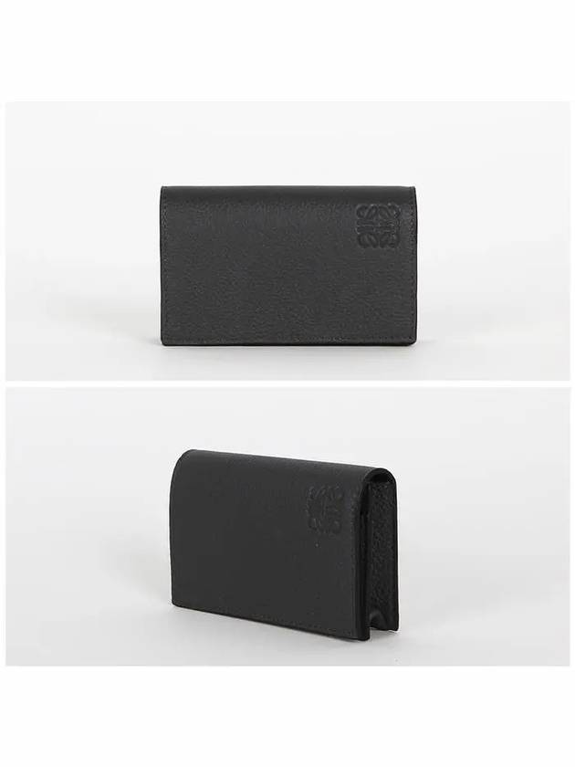 Logo Soft Grained Calfskin Card Wallet Anthracite - LOEWE - BALAAN 3