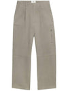 Virgin Wool Wide Pants Dove Grey - AMI - BALAAN 1