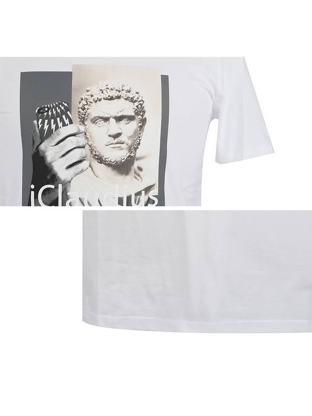 case plaster print short sleeve t-shirt white - NEIL BARRETT - BALAAN 6