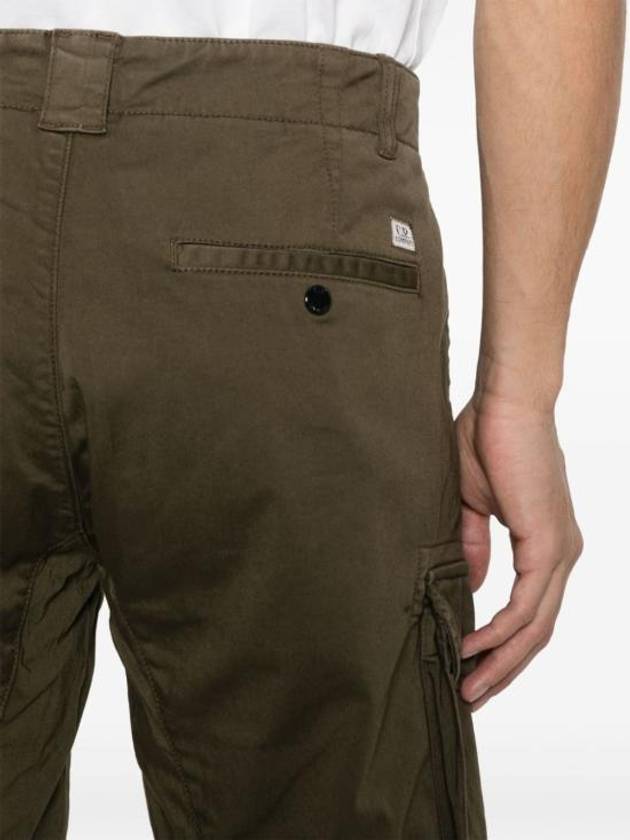 Stretch Satin Cargo Shorts Green - CP COMPANY - BALAAN 5