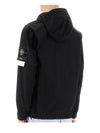 Cotton Twill Stretch Hooded Jacket Black - STONE ISLAND - BALAAN 6