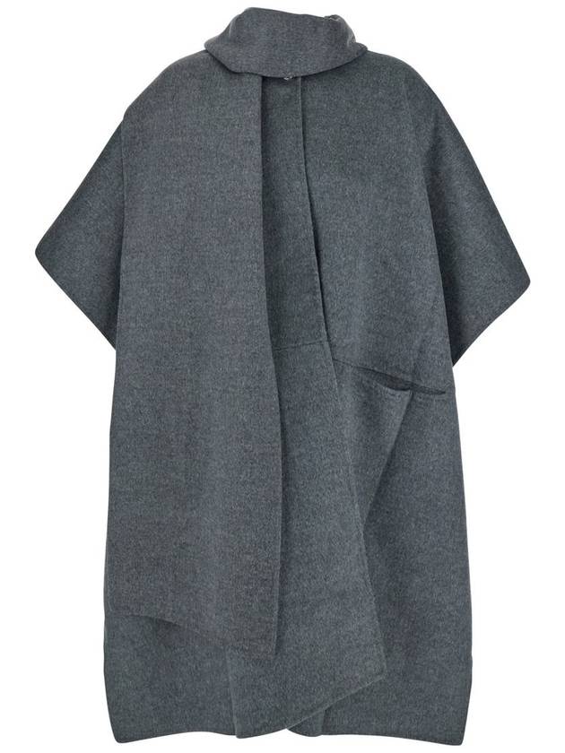 Grey Coat With Scarf In Wool Woman - TOTEME - BALAAN 1