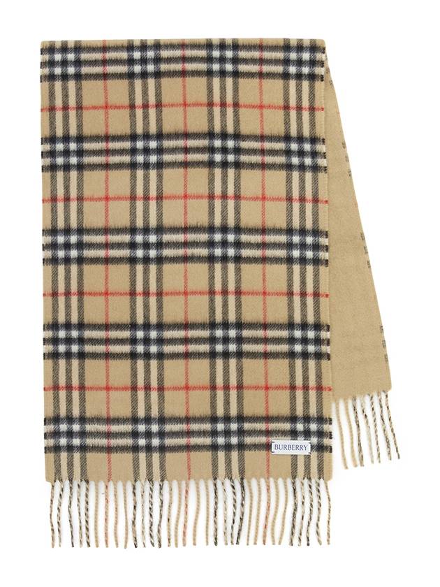 Check Cashmere Scarf Beige - BURBERRY - BALAAN 2