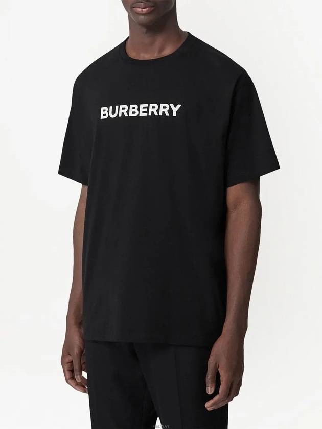 logo print cotton short sleeve t-shirt white - BURBERRY - BALAAN 5