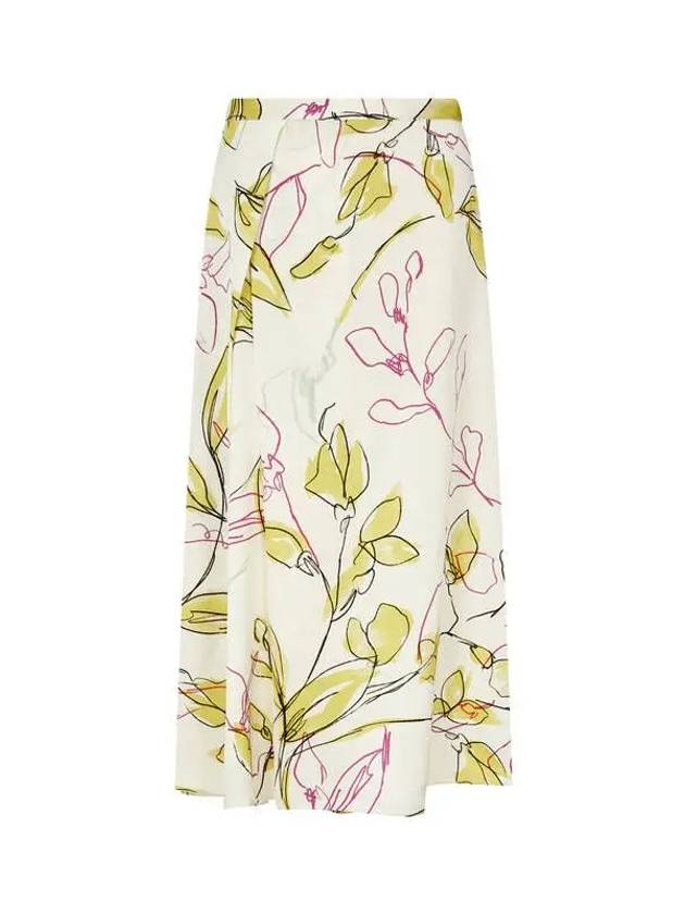 Tucked floral flared skirt ivory - PAUL SMITH - BALAAN 1