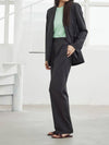 Heritage Wool High Waist Ellen Straight Pants Black - RS9SEOUL - BALAAN 3