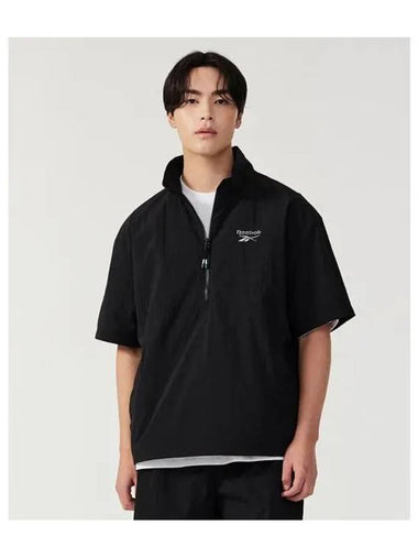 Primary Woven Short Sleeve Anorak Black - REEBOK - BALAAN 1