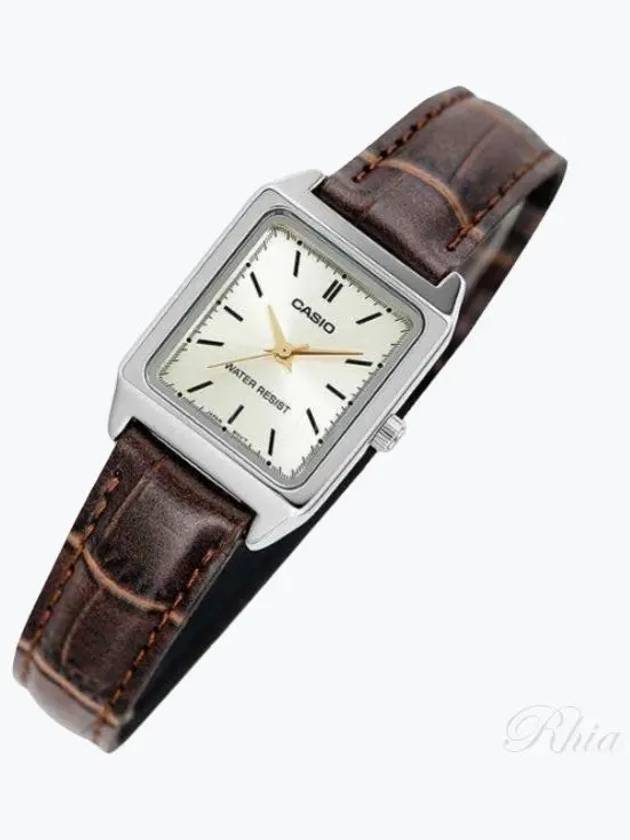 LTP V007L 9EUDF 9E Analog Square CSAT Student Women s Leather Watch - CASIO - BALAAN 1