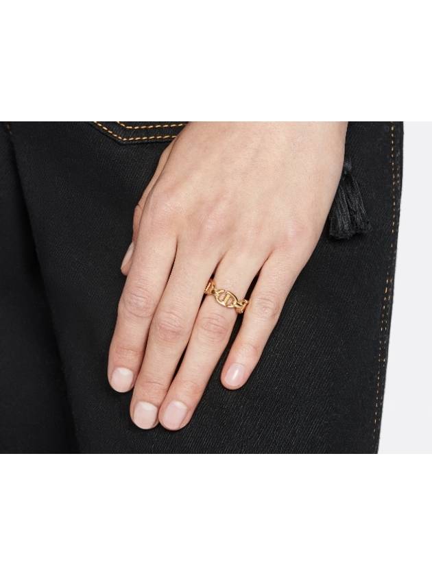 CD Navy Metal Ring Gold - DIOR - BALAAN 7