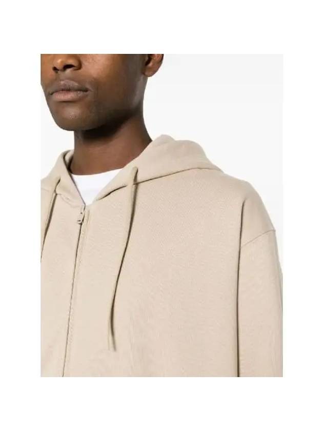 French Terry Zip Up Hoodie Clay Brown - Y-3 - BALAAN 4