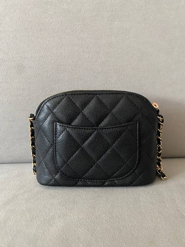 Half Moon Mini Chain Bag Caviar Black Gold AP4000 - CHANEL - BALAAN 3