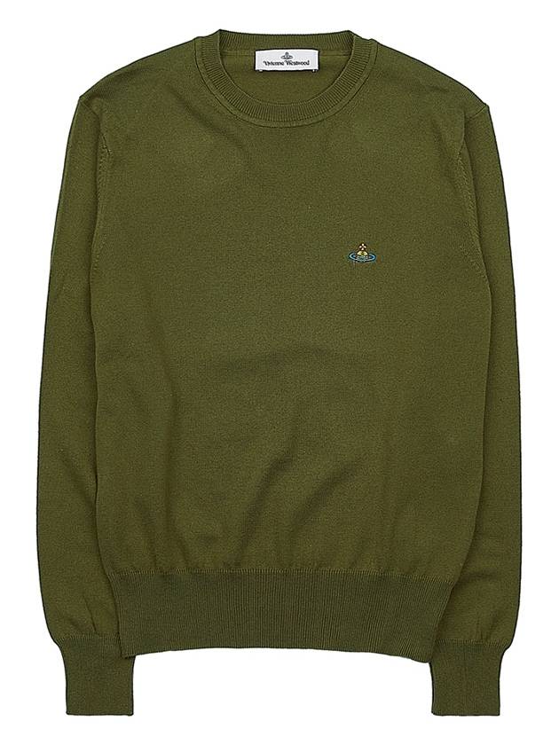 ORB Embroidered Crew Neck Knit Top Green - VIVIENNE WESTWOOD - BALAAN 11