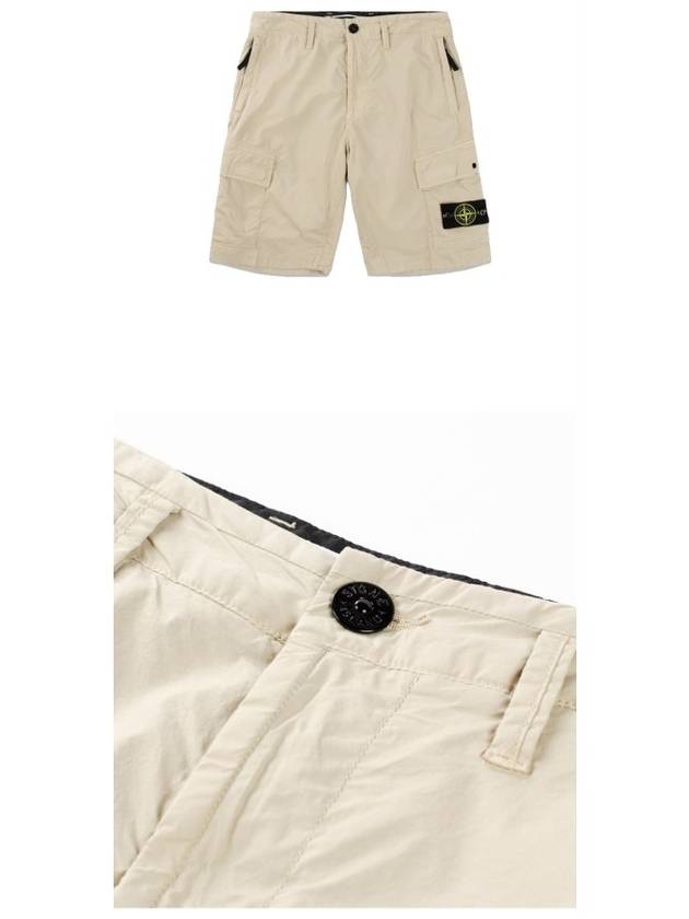 Garment Dyed Waffen Fetch Cargo Shorts Sand - STONE ISLAND - BALAAN.