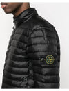 Men's Logo Patch Nylon Zip-Up Padding Black - STONE ISLAND - BALAAN 7