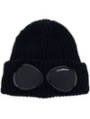 Extra Fine Merino Wool Goggle Beanie Navy - CP COMPANY - BALAAN 2