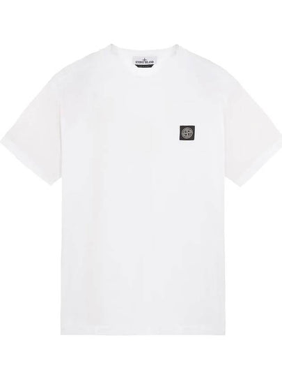 Logo Patch Short Sleeves T-Shirt White - STONE ISLAND - BALAAN 2