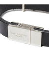 Monogram Leather Bracelet Black - SAINT LAURENT - BALAAN 5