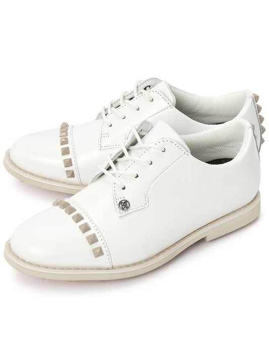 Women's Gallivanter Studded Cap Toe Spike Shoes White - G/FORE - BALAAN 2