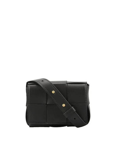 Intrecciato Cassette Small Cross Bag Black - BOTTEGA VENETA - BALAAN 2