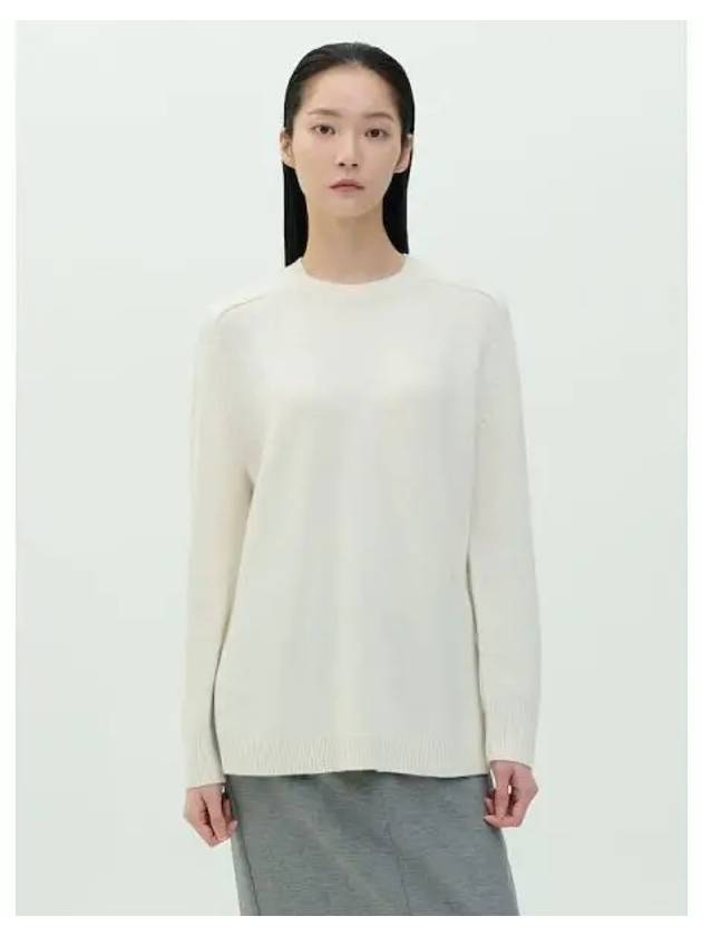 Women s Cashmere Karenia Crew Neck Pullover Ivory Domestic Product - THEORY - BALAAN 1