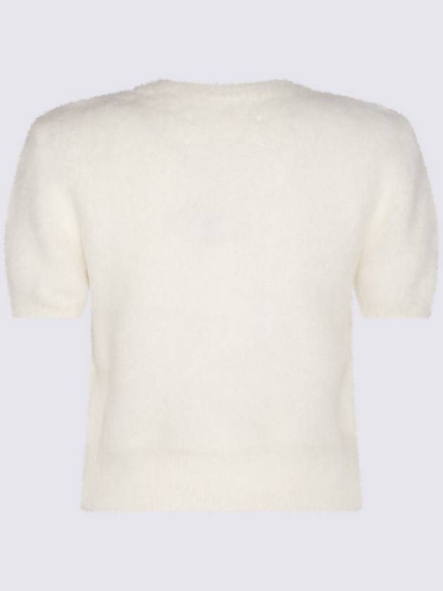 Crop Brushed Alpaca Knit Top White - MAISON MARGIELA - BALAAN 3