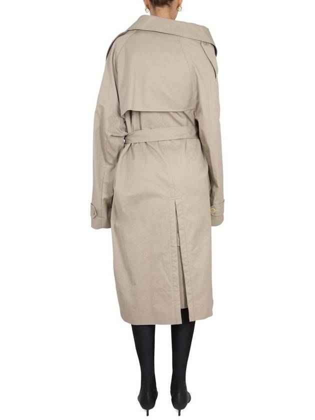 double breasted overfit trench coat beige - BALENCIAGA - BALAAN 3