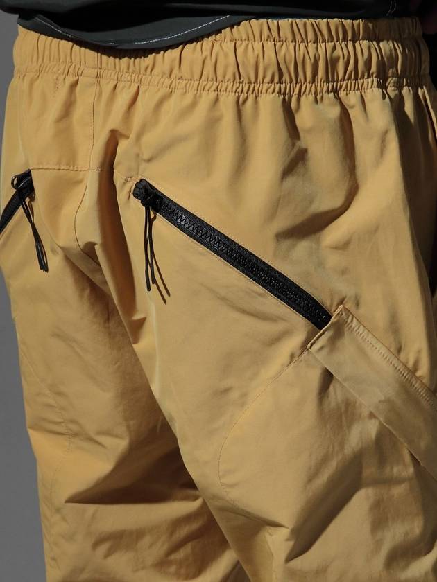 Zipper Pocket Regular Fit Nylon Pants Mustard - CODE I'M - BALAAN 4