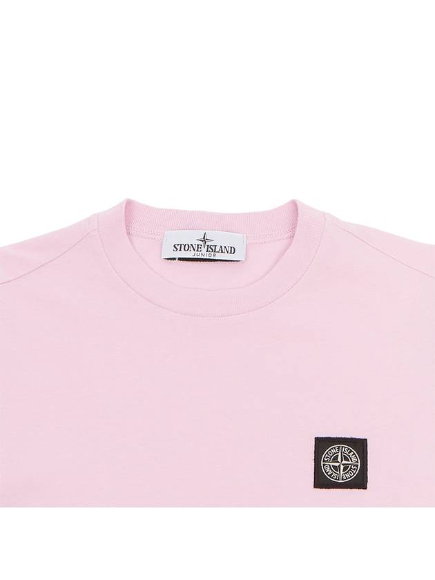 Kids 30/1 Cotton Jersey Short Sleeve T-Shirt Pink - STONE ISLAND - BALAAN 4