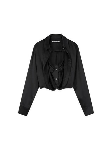 Cami layered silk shirt black 270193 - ALEXANDER WANG - BALAAN 1