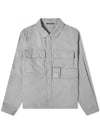 Metropolis Gabardine Zipper Long Sleeve Shirt Grey - CP COMPANY - BALAAN 1