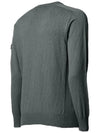 Men's Wappen Patch Crew Neck Knit Top Charcoal - STONE ISLAND - BALAAN 4