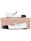 Patent Leather Ballerina Black White - MIU MIU - BALAAN 11