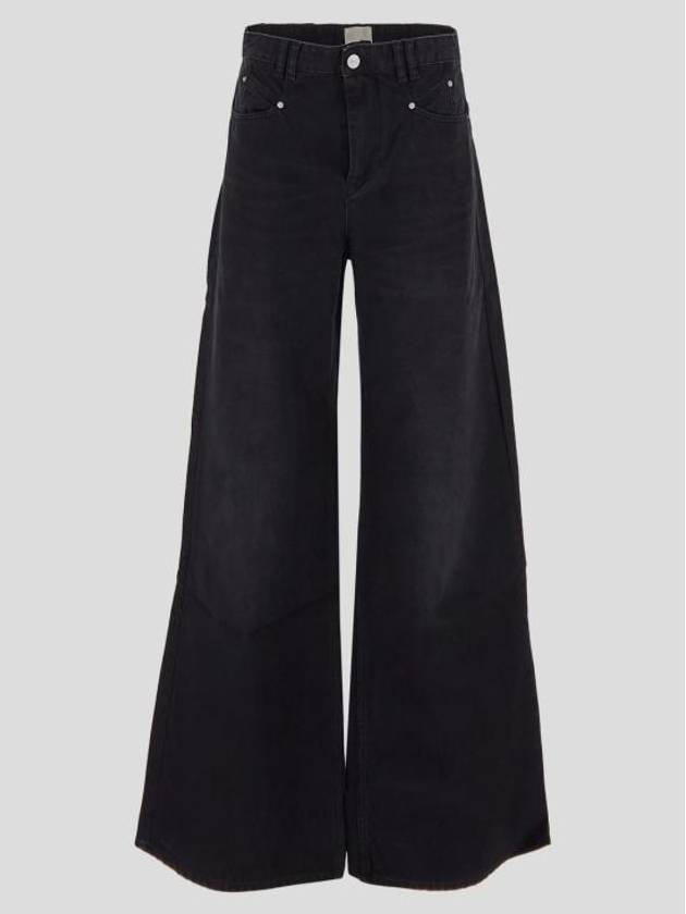 Denim Straight Pants PA0052FAB1H06I01BK Black - ISABEL MARANT - BALAAN 2