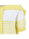 Shawl set striped short sleeve knit MK3MP365YEL - P_LABEL - BALAAN 5