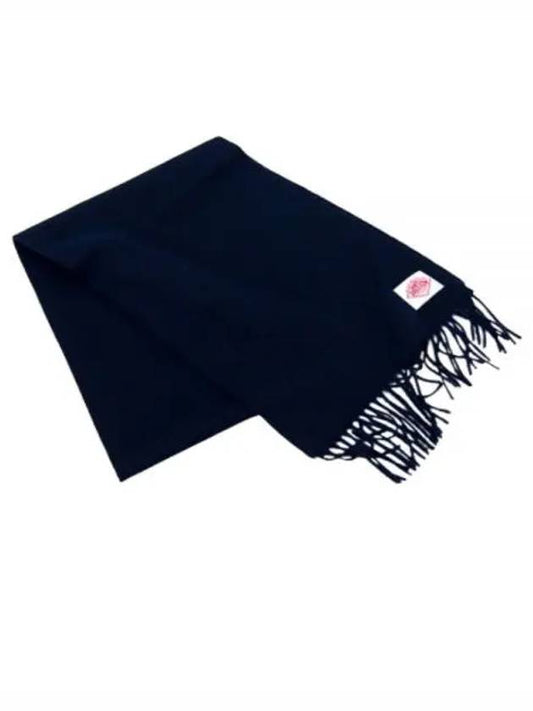 Logo Label Wool Cashmere Scarf DTH0226 MUF DKNAVY - DANTON - BALAAN 1