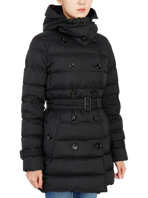 Detachable Hoodie Puffer Coat Padded Black - BURBERRY - BALAAN 6